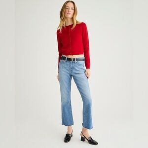 💵 J Crew | 9" Demi-Boot Crop Jean in Ruby Wash | 29